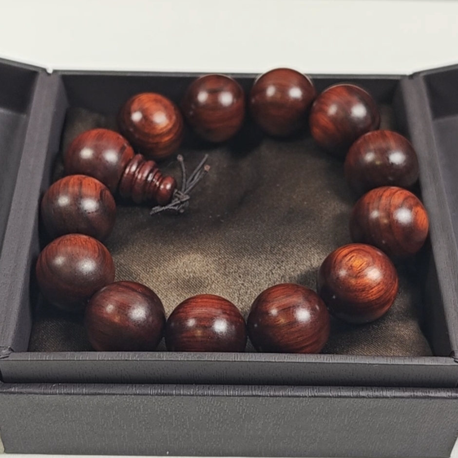 黄花梨手串18mm男士花梨木绕指柔