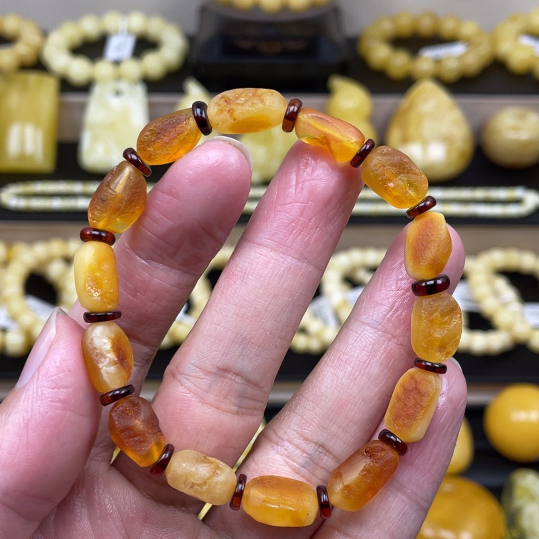 琥珀裸石未镶嵌琥珀蜜蜡