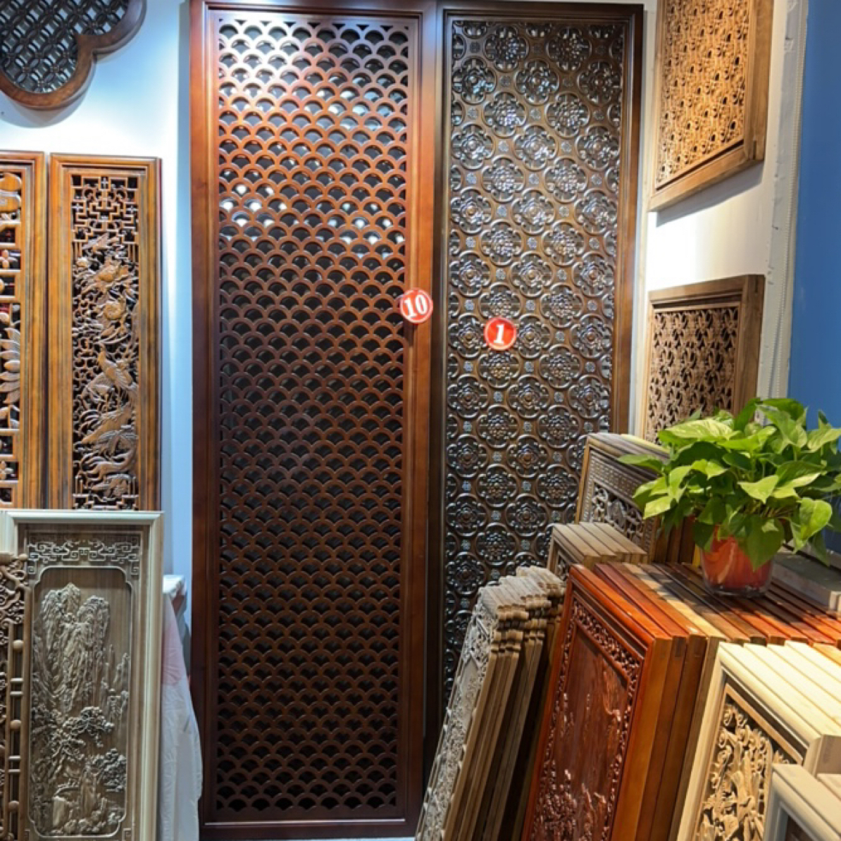 鱼鳞纹68×240，双面。古典隔断艺术风格型，价格私聊