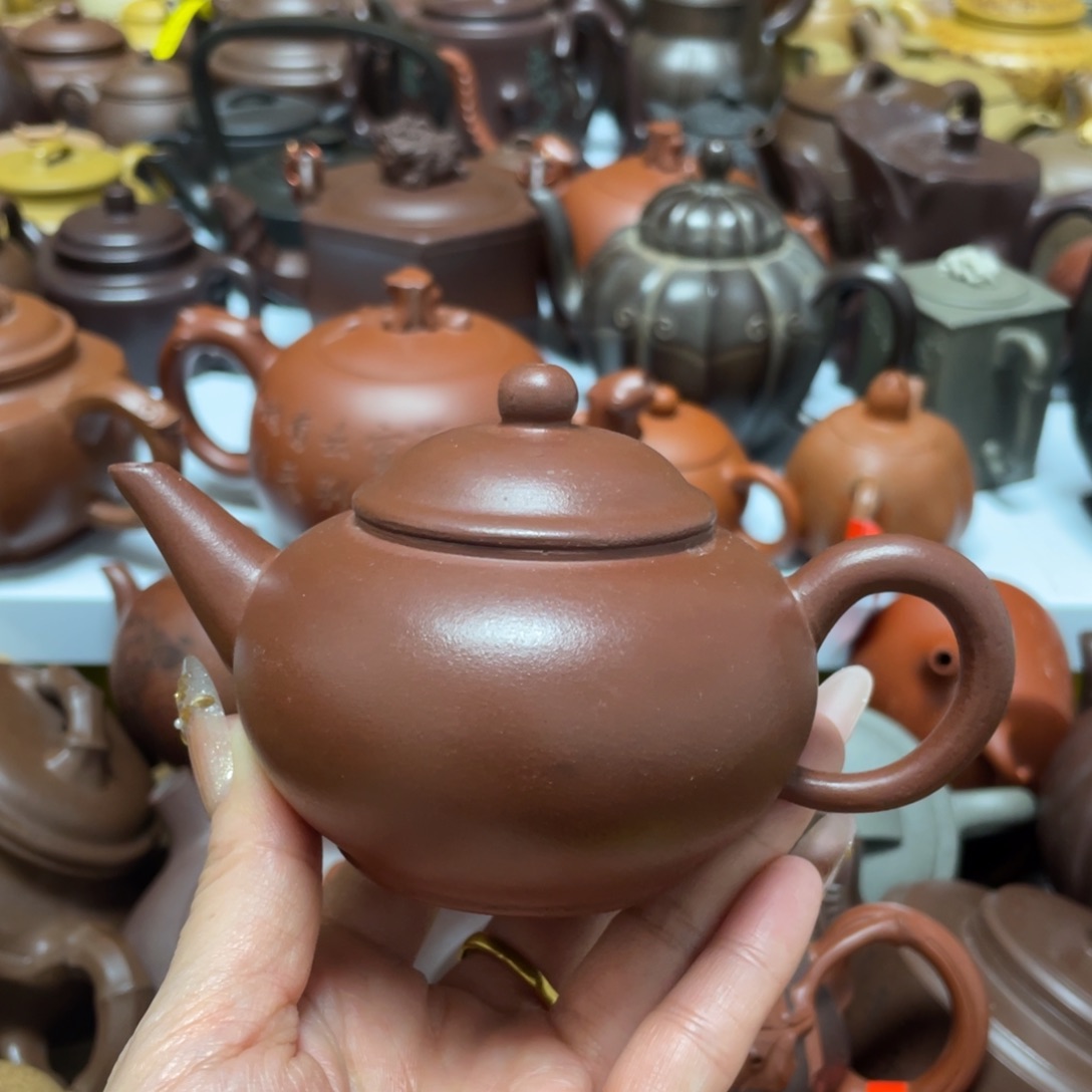 底槽青茶壶紫砂艺术作品150毫升