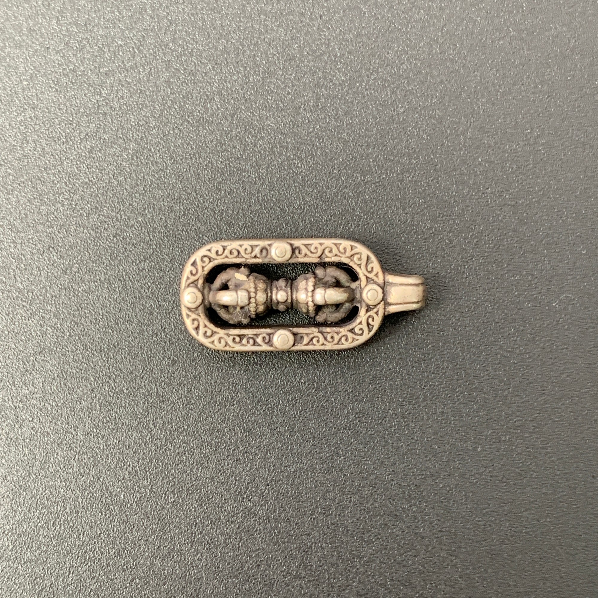 清代·五股金刚杵挂件（银）23.6mm 1gwsx103015