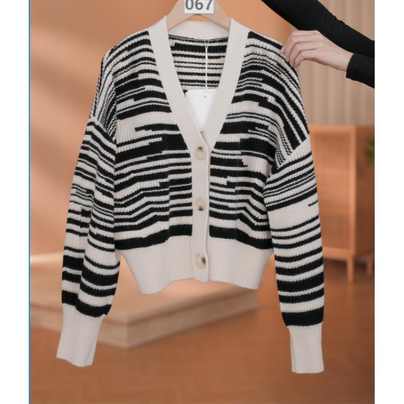 【067】条纹针织开衫