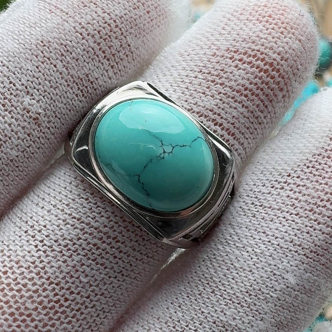 绿松石珠宝奇石银S925镶嵌