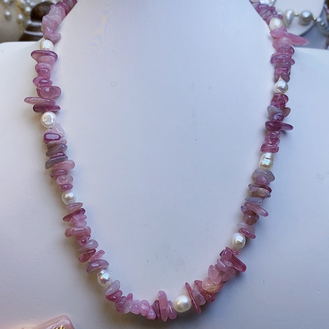 淡水珍珠颈饰银S925镶嵌