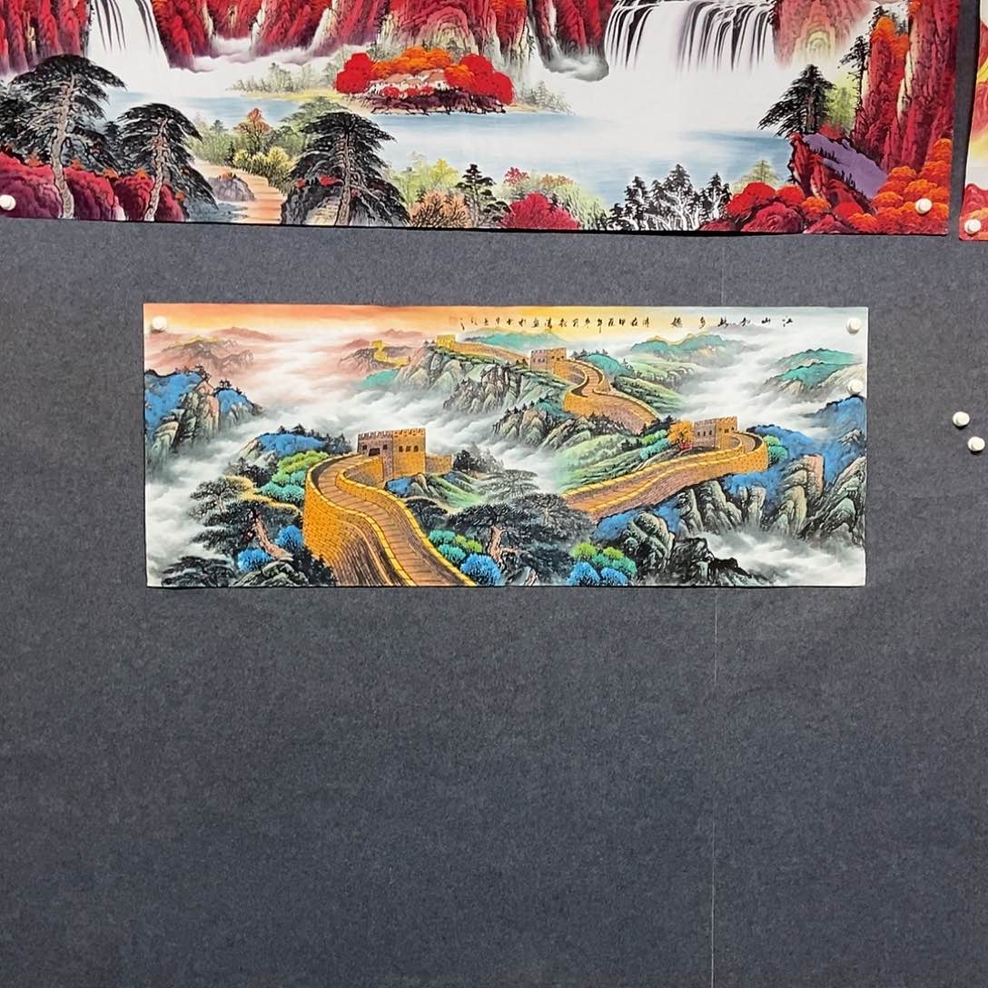 国画小六尺山水一副