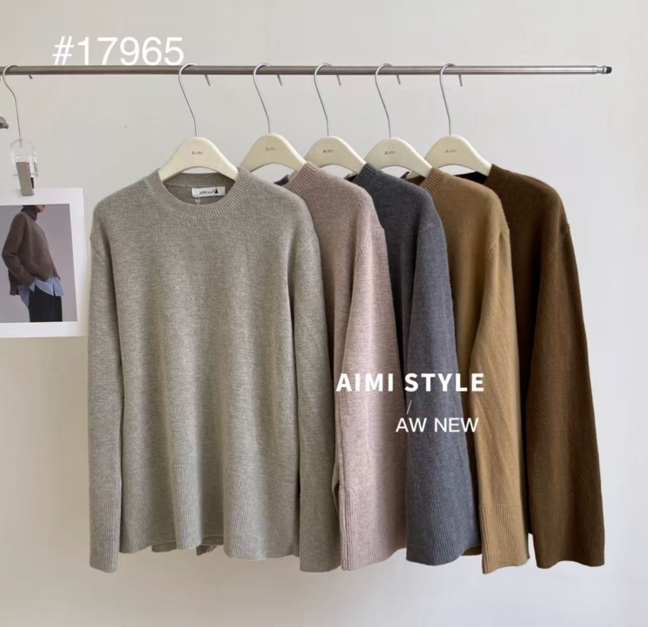 米古古 金金# 17965#福 极简气质百搭打底上衣