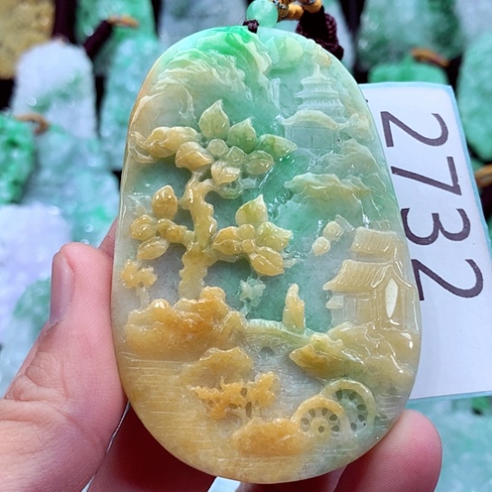 翡翠未镶嵌吊坠(不含链)