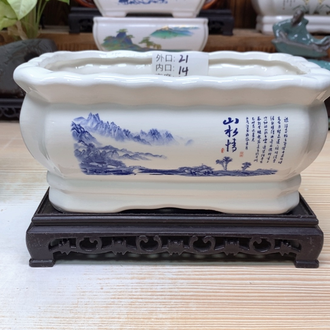 紫砂花盆陶瓷艺术花盆陶瓷