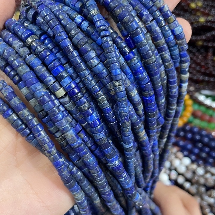 合金玛瑙/玉髓珠宝半成品一条5mm青金石直切