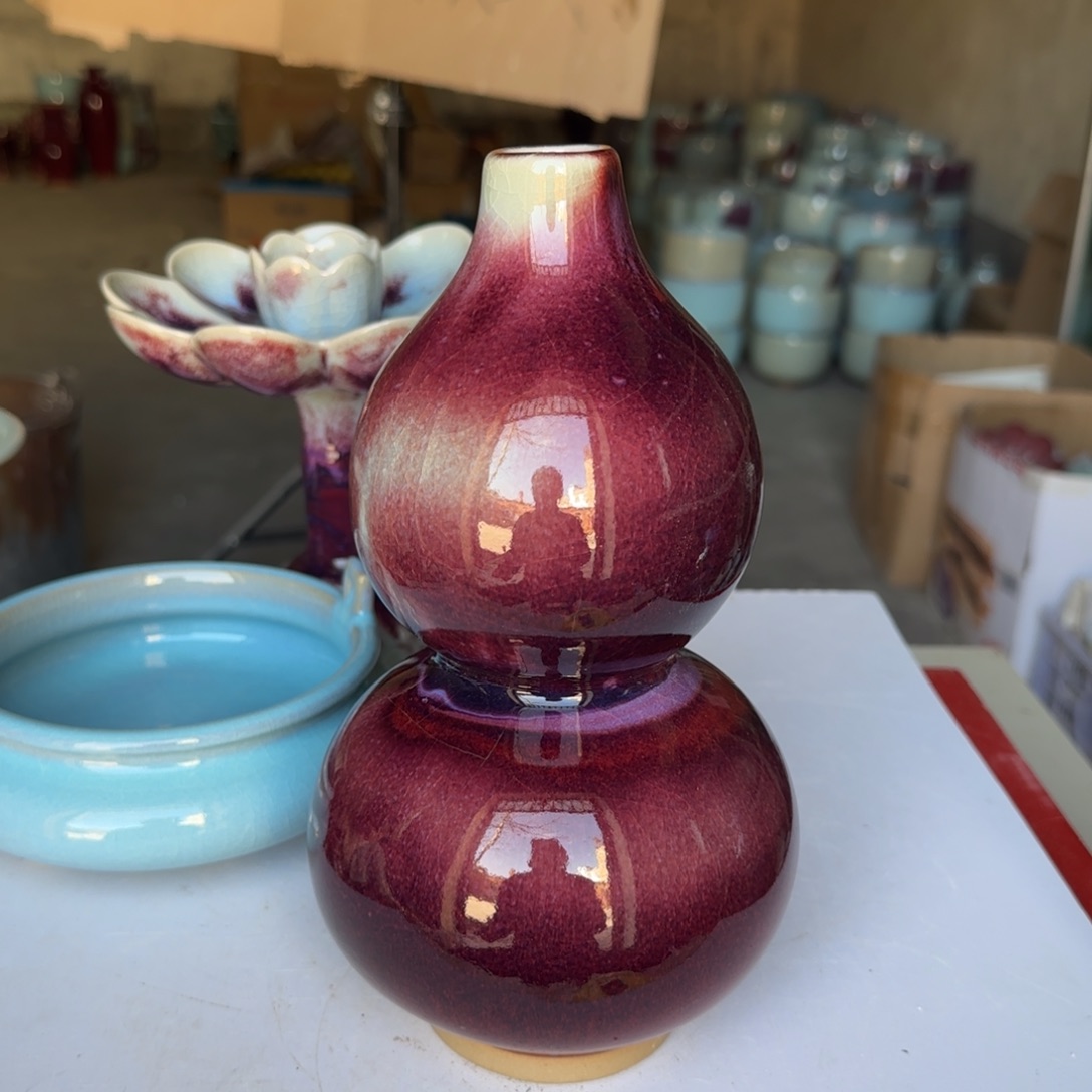 陶摆件郑家钧窑微瑕