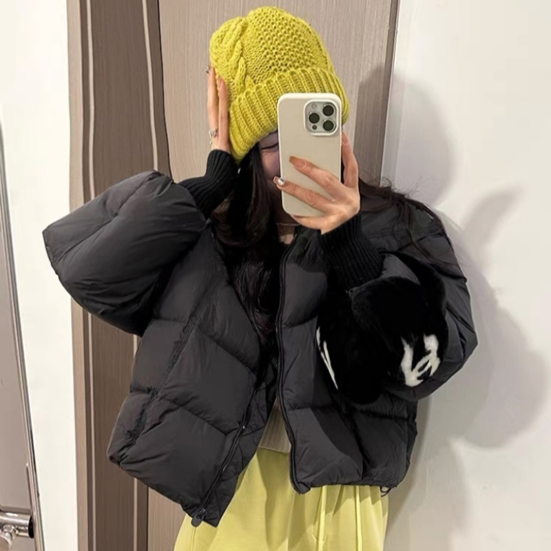 今喜 运补6-8 棉服女短款2025冬季螺纹面包服棉服【502】