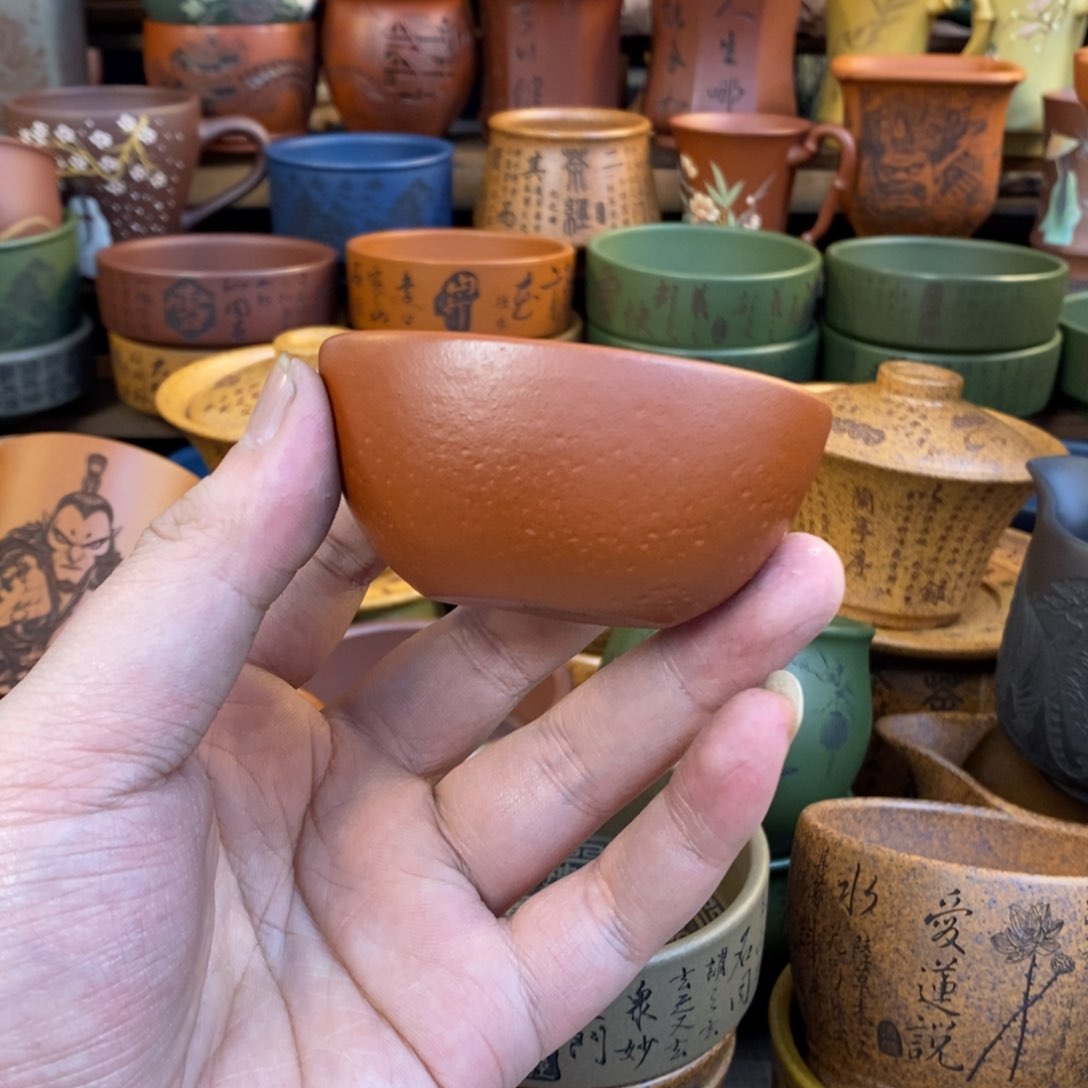 紫砂杯子宜兴全手工紫砂杯