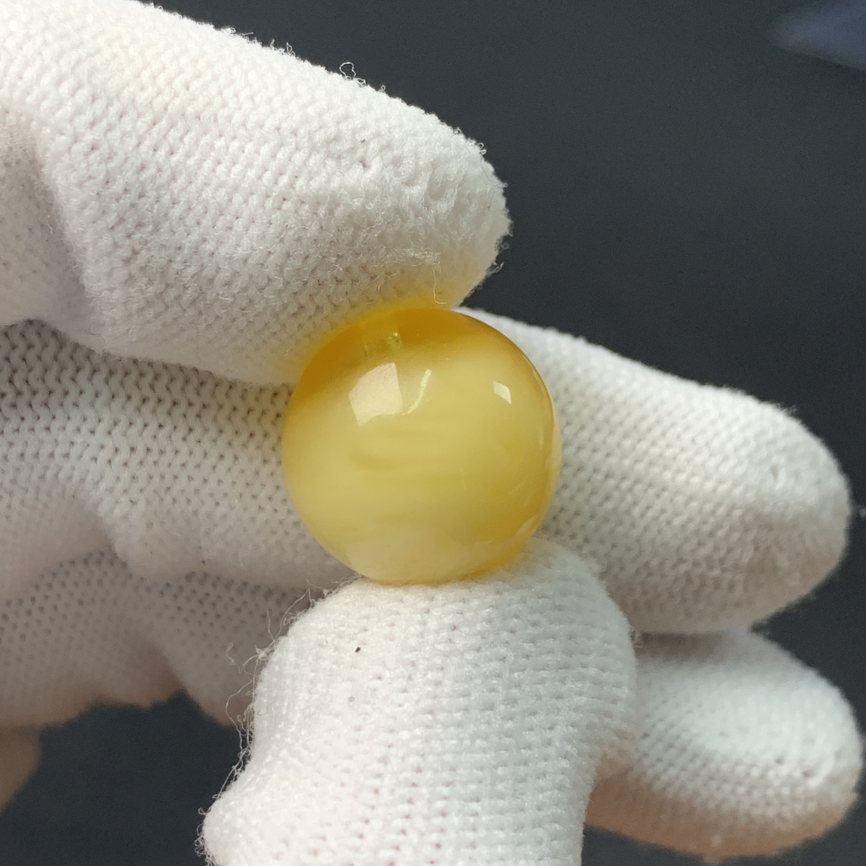 Y1272保真原矿俄料尺寸15.5mm蜜蜡单颗圆珠单珠隔珠支持复检