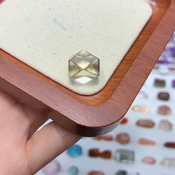 水晶银S925镶嵌珠宝半成品黄水随型打孔定制不退换