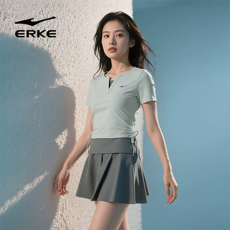 erke/鸿星尔克大女2025新款分体爆款高级感保守显瘦遮肚游泳泳衣