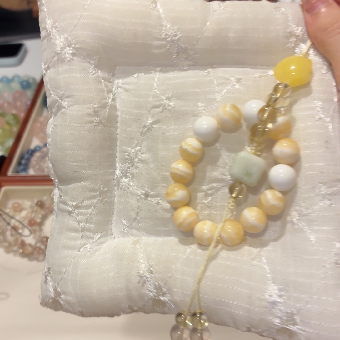 银S925镶嵌烟晶手链