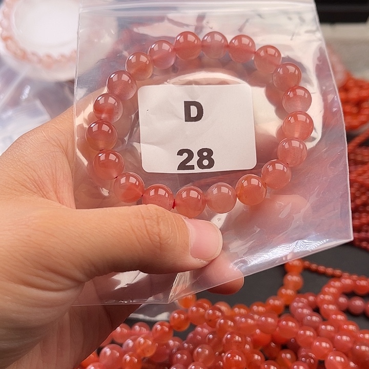 南红玛瑙未镶嵌多样性发货默认微瑕称重9mm