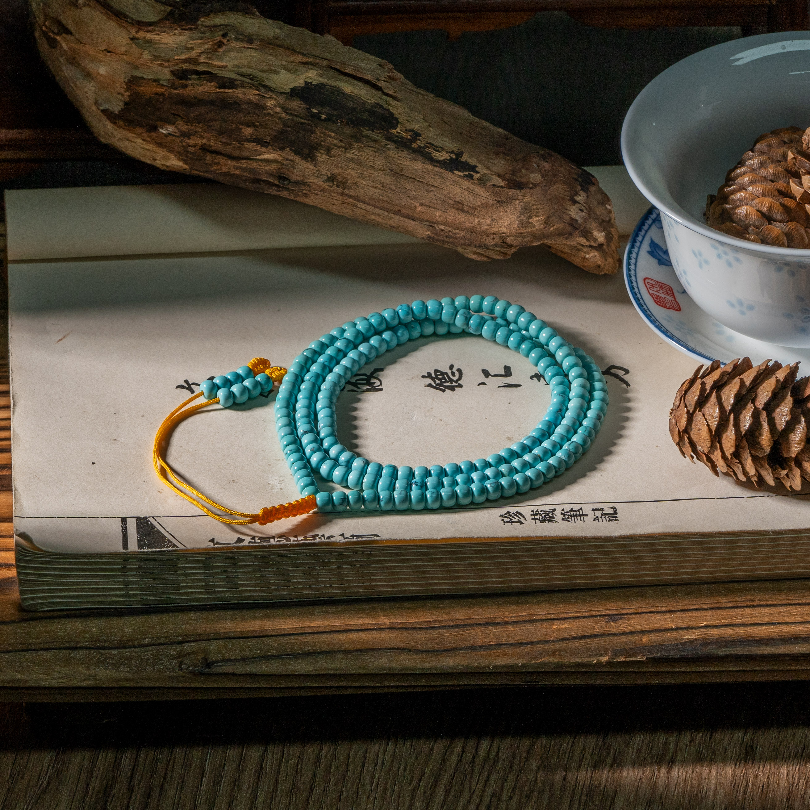 【世间臻宝】绿松老型多圈(4大+)/SQ213/多样性发一件