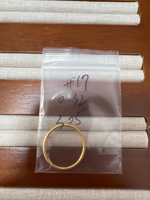 足金999 0.32  亮面戒指 17圈口