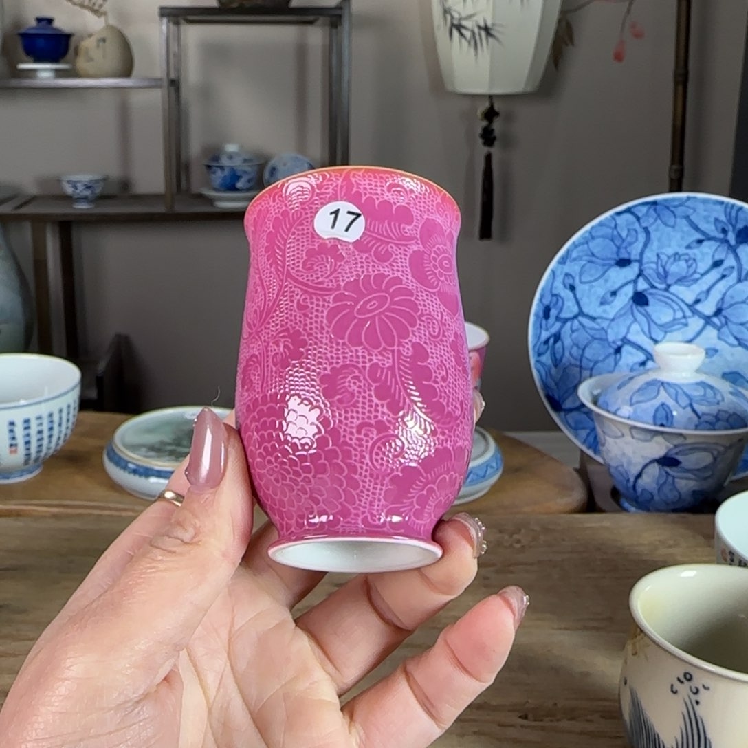 杯景德镇陶瓷柴烧多人