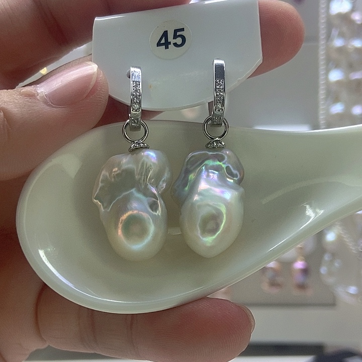 @***！颈饰银S925镶嵌淡水珍珠45