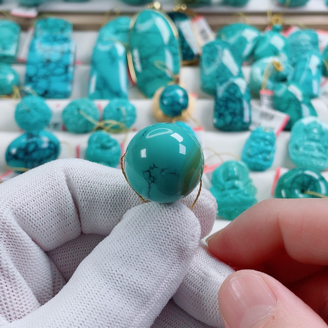 绿松石未镶嵌颈饰尺寸21.6