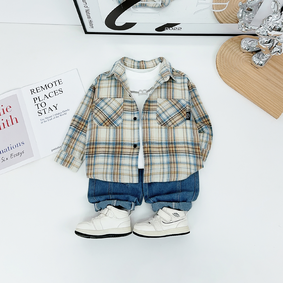 儿童衬衫长袖2025秋新款秋装男童秋季上衣潮 HZ25658悠悠童话童装