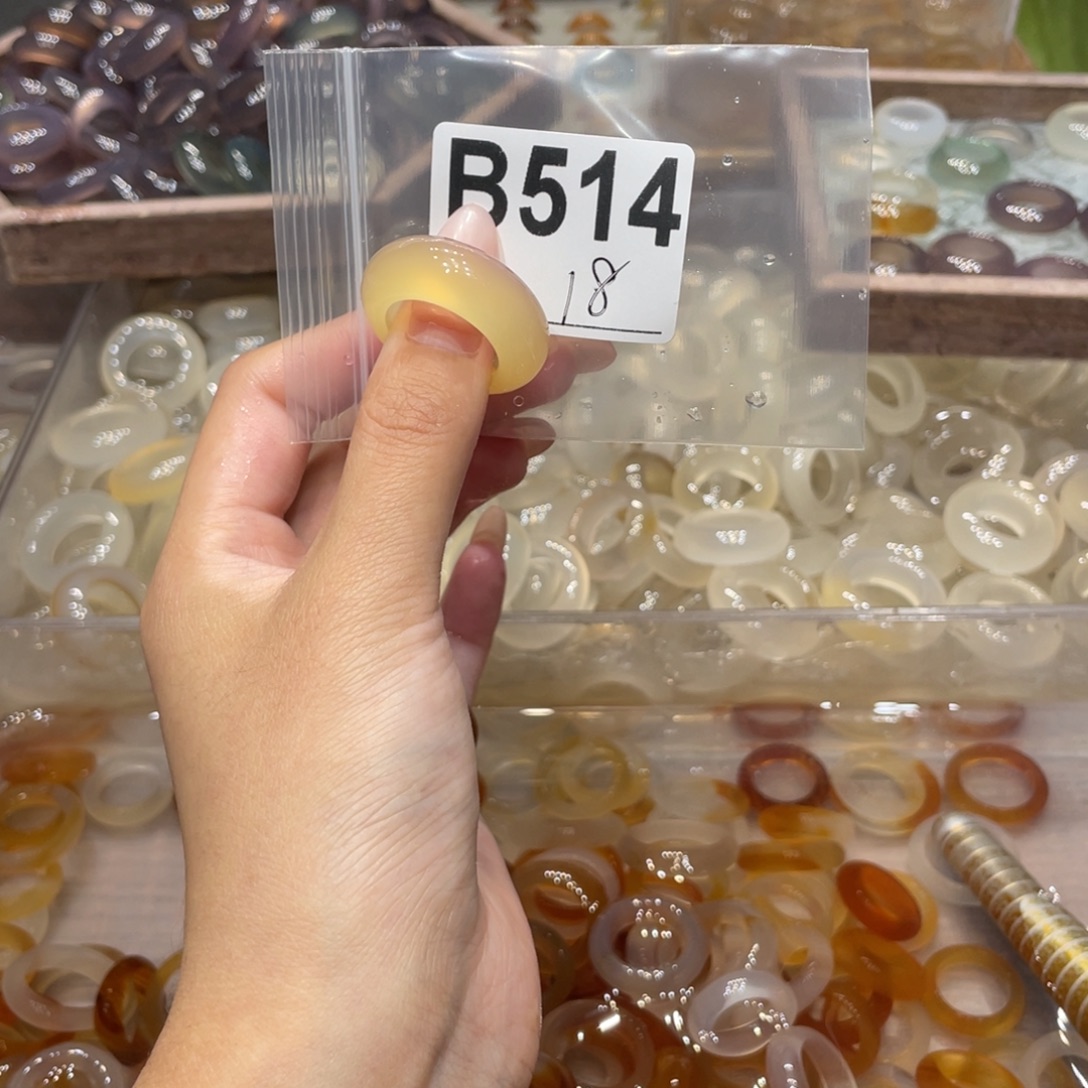 玛瑙/玉髓未镶嵌戒指514