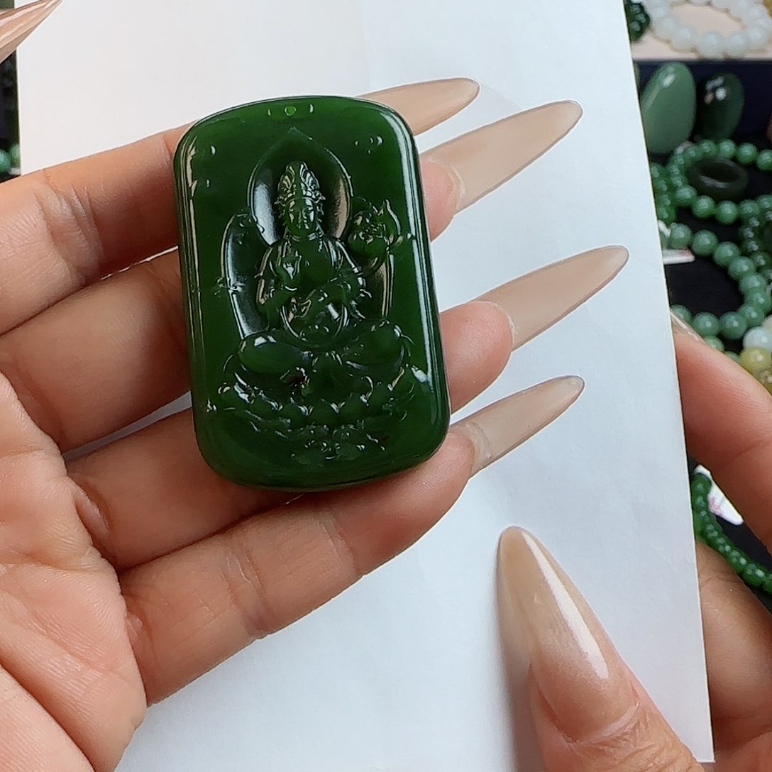 和田玉吊坠(不含链)未镶嵌