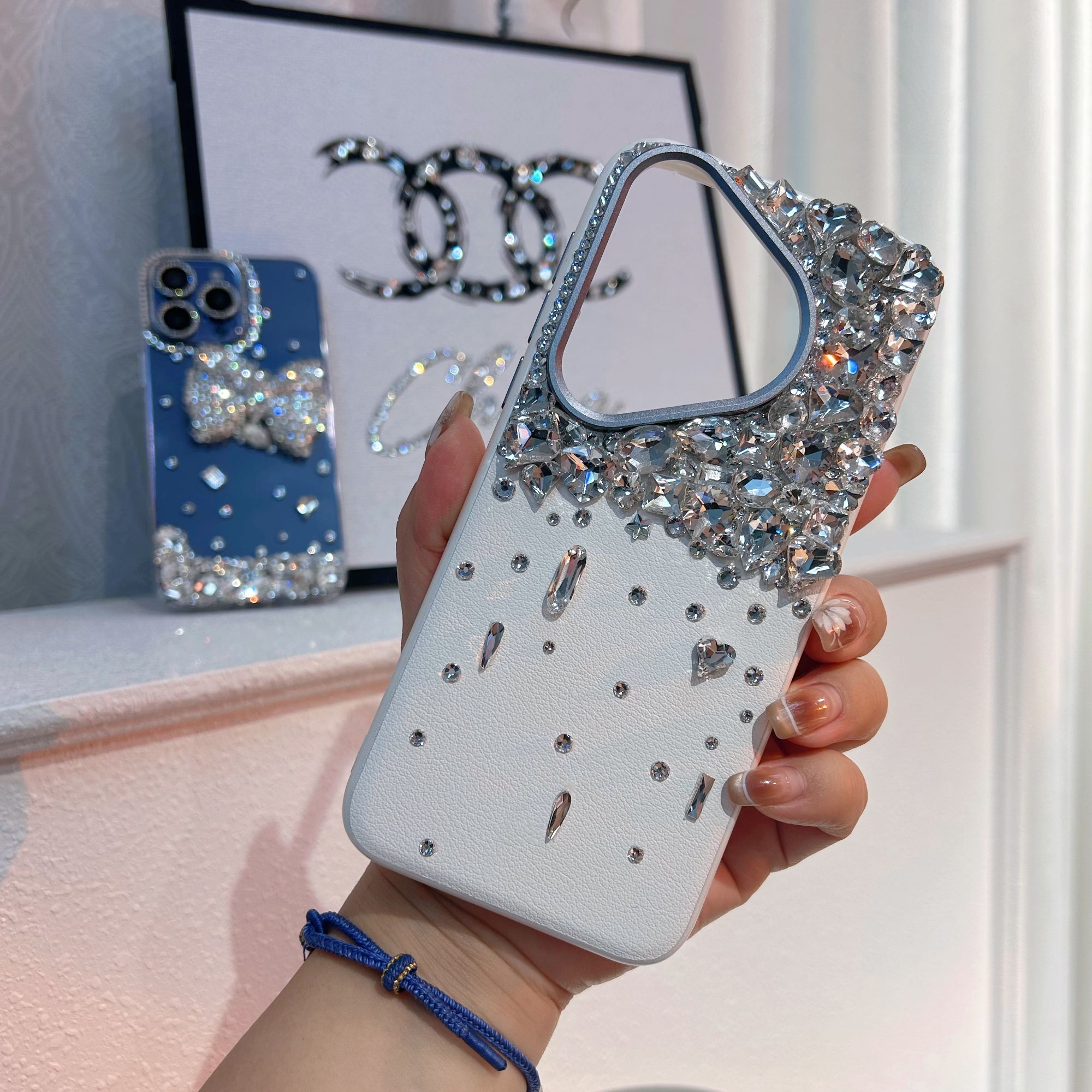 堆钻适用于华为Pura70pro+贴钻手机壳水钻皮纹防摔Pura70