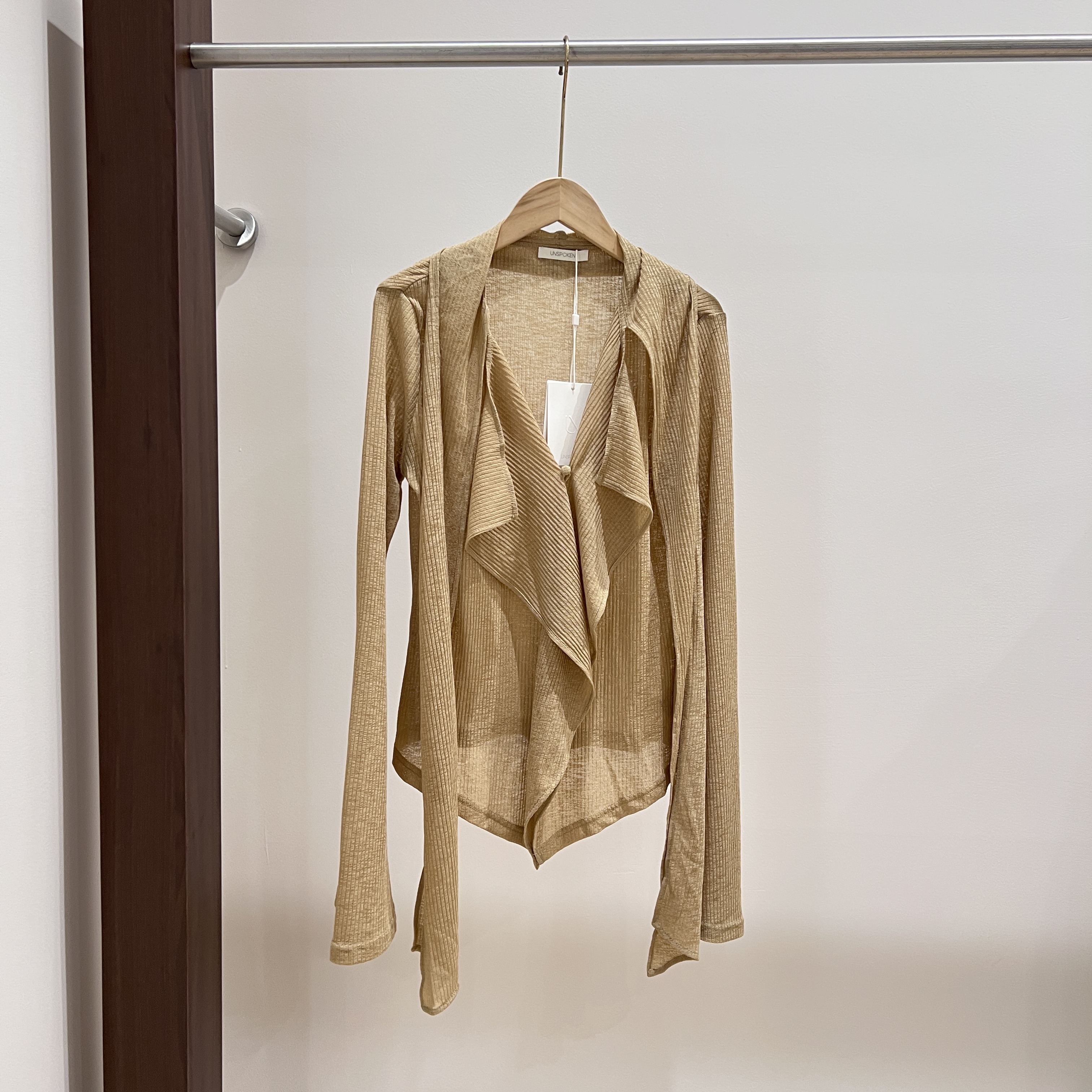 ZZ可调节长袖宽松型不对称T恤绑带常规款修身型X087