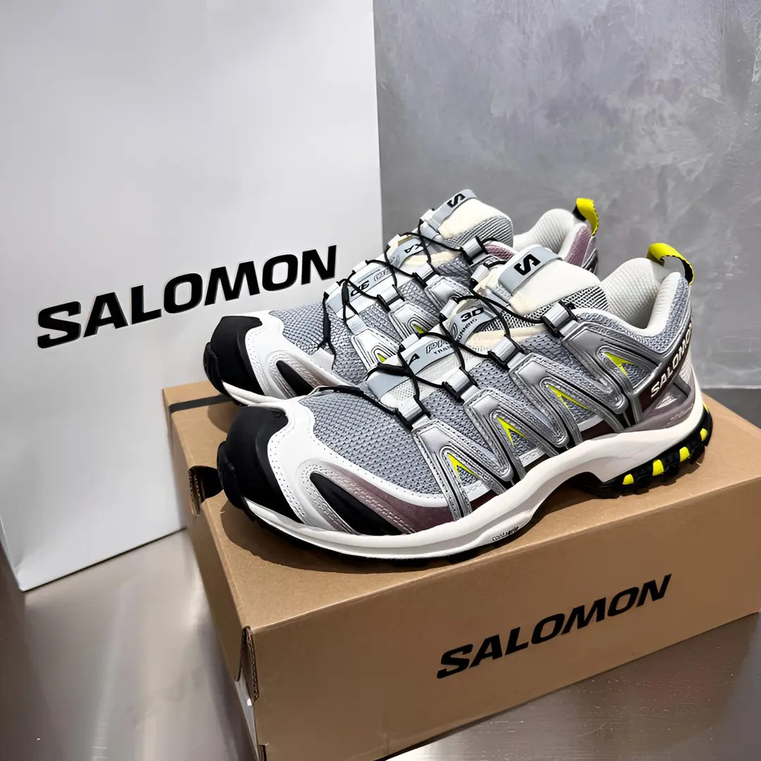SALOMON萨洛蒙XA Pro3DADV银紫沙场灰男女户外涉水低帮跑鞋412322
