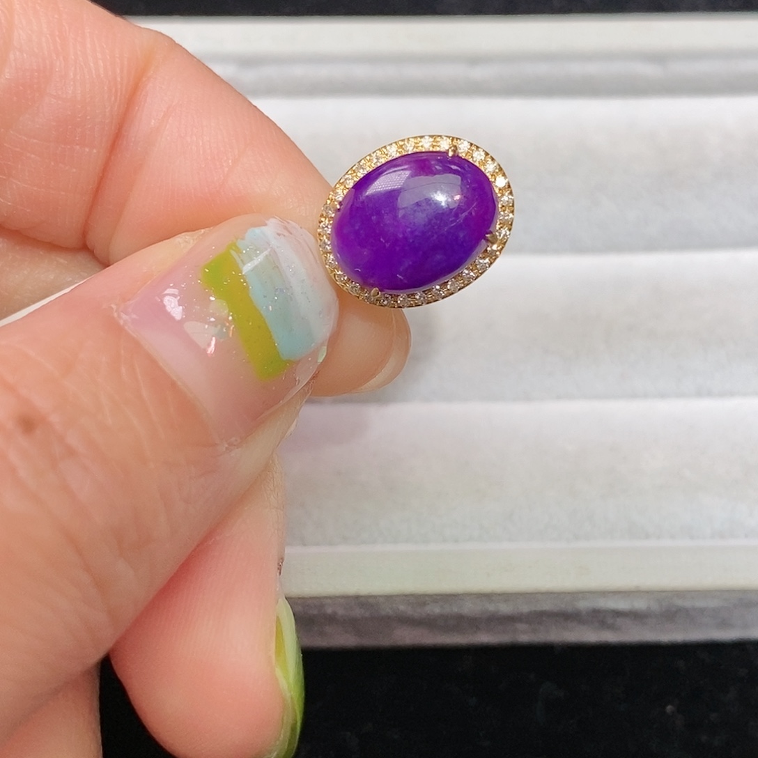 苏纪石（舒俱来）18K金镶嵌吊坠(不含链)