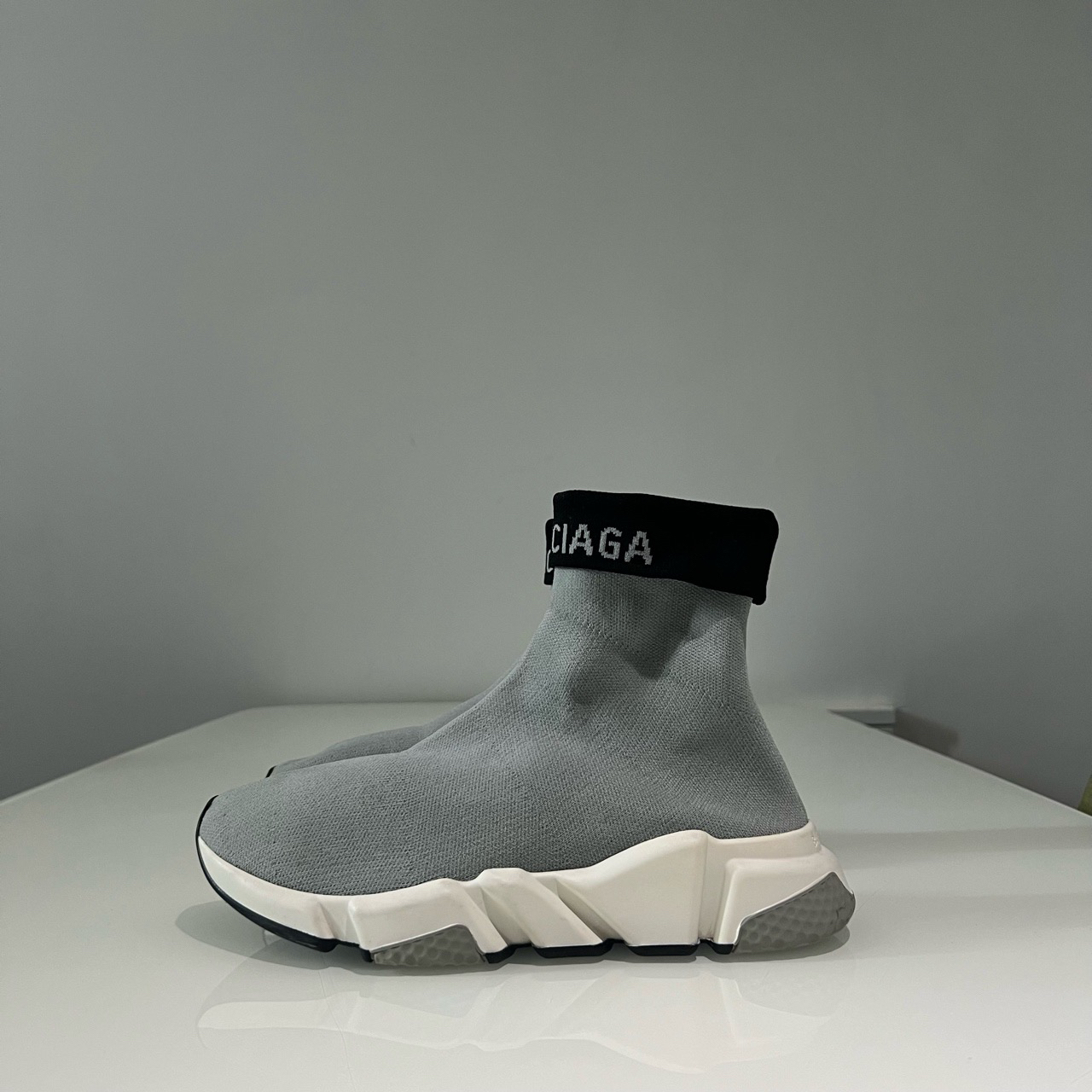 95新 Balenciaga/巴黎世家 灰色袜子鞋 38码 无盒