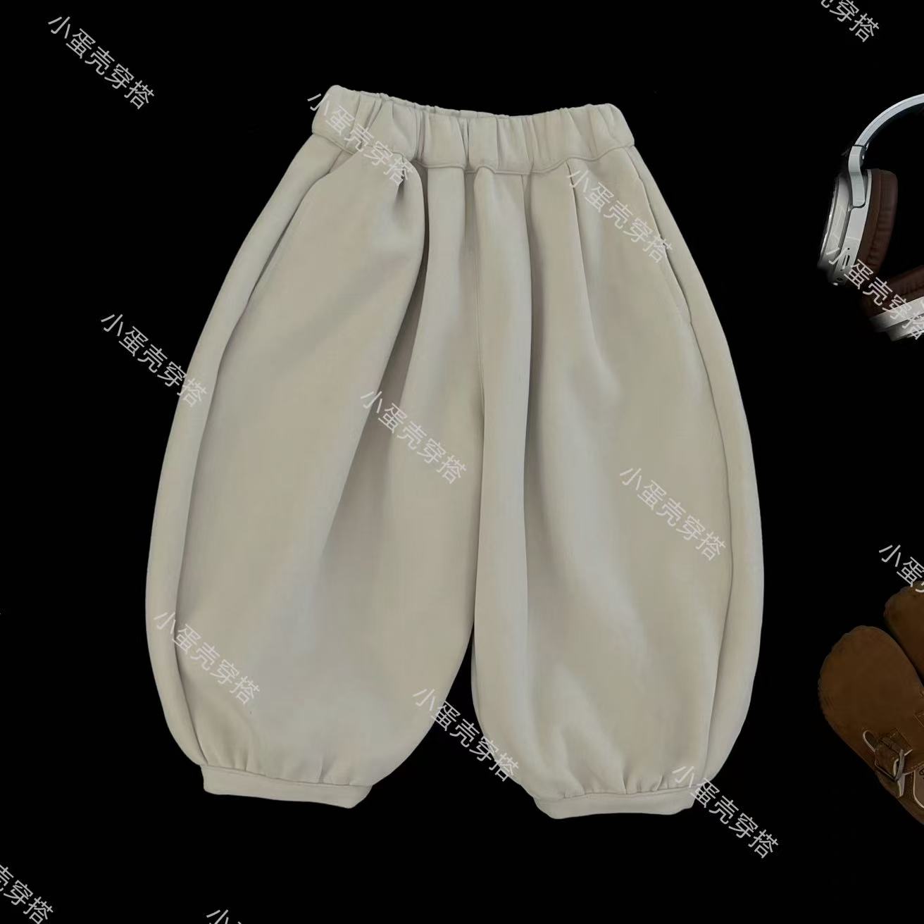 【小蛋壳】【多颜色】儿童秋冬新款韩版加绒加厚卫裤男童百搭休闲长裤
