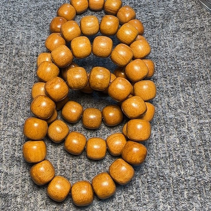 桃木全陈化老料把件串发一条