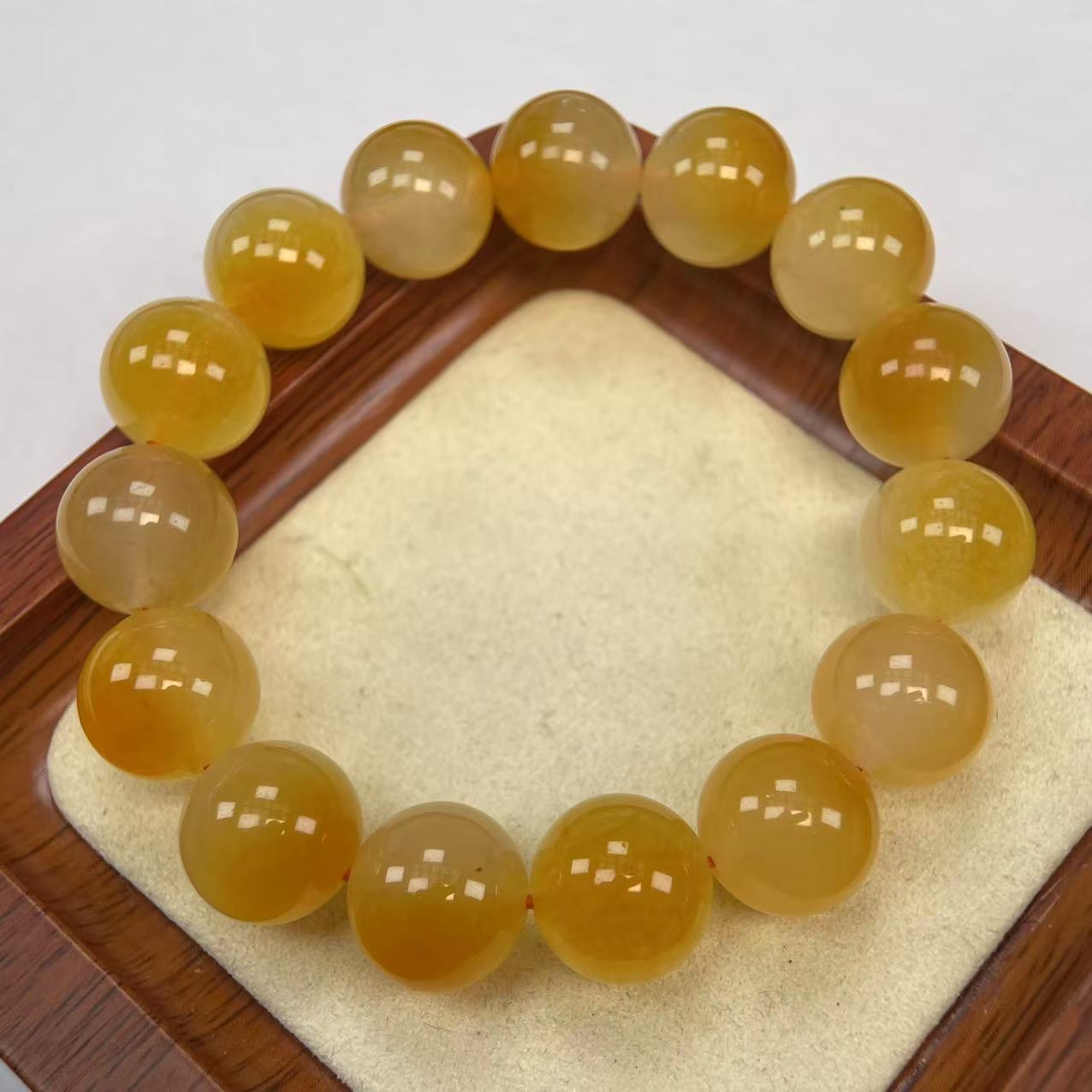 A728黄飘花14mm手串时尚百搭女款多样发货其一