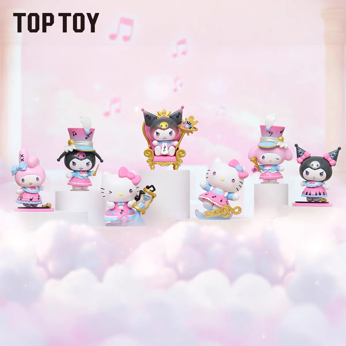 正版三丽鸥家族时空乐章系列手办潮玩盲盒库洛米hellokitty摆件