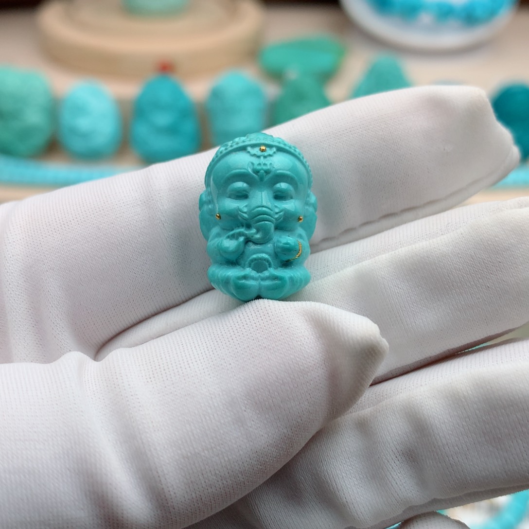 绿松石珠宝奇石未镶嵌4.2克