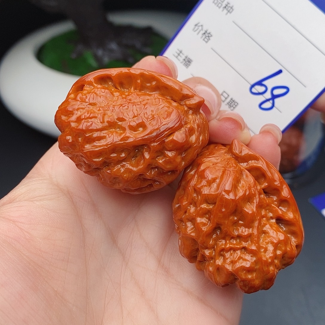 把件文玩核桃蛤蟆头一帆风顺68