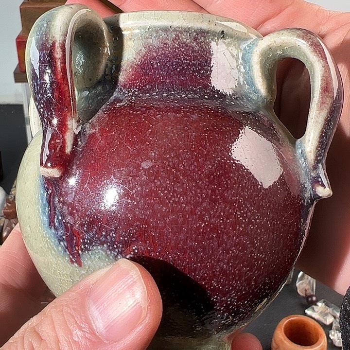 老***冬瓷片摆件也啊你的