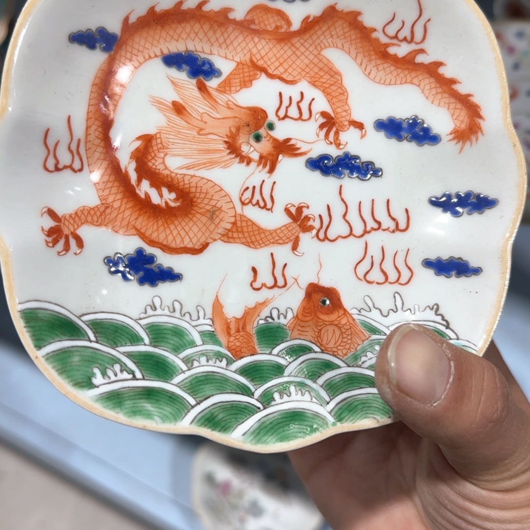 瓷片摆件手绘瓷器全部处理