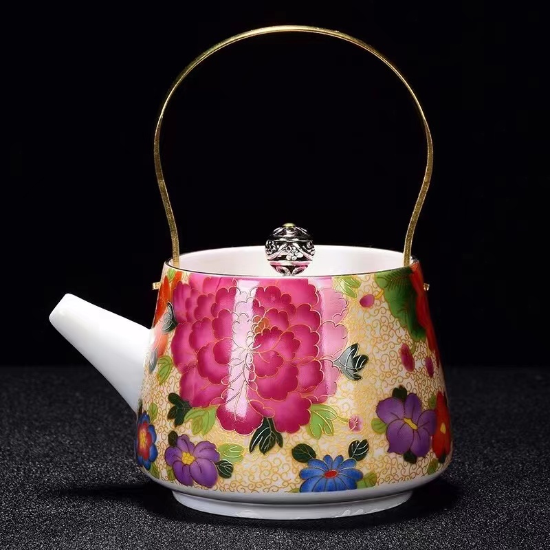 X939-金牡丹提梁壶DX