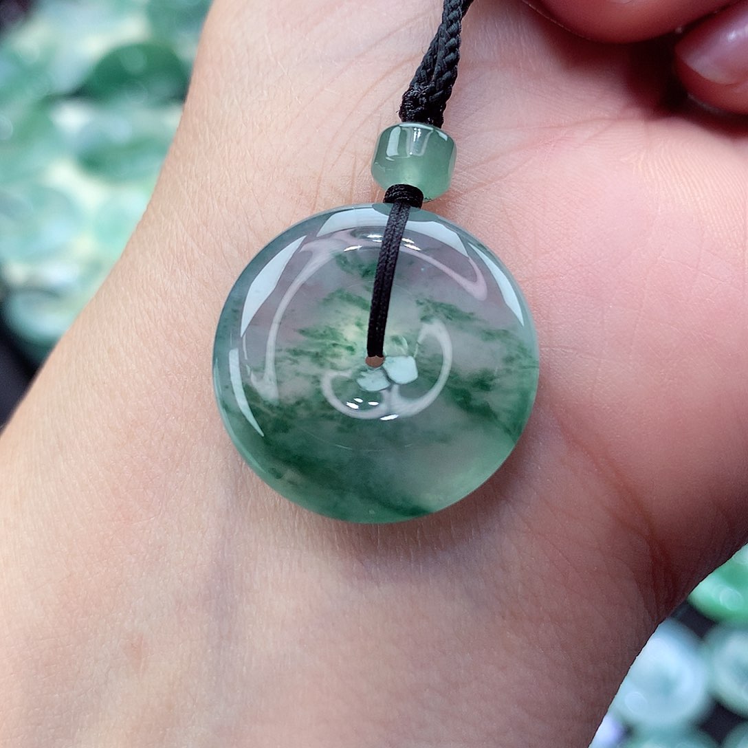 翡翠未镶嵌颈饰编号40尺寸22.6-5.7