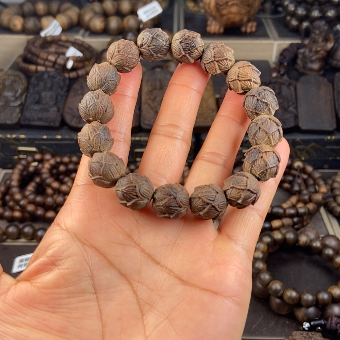 沉香手串蓝***云越南芽庄白棋