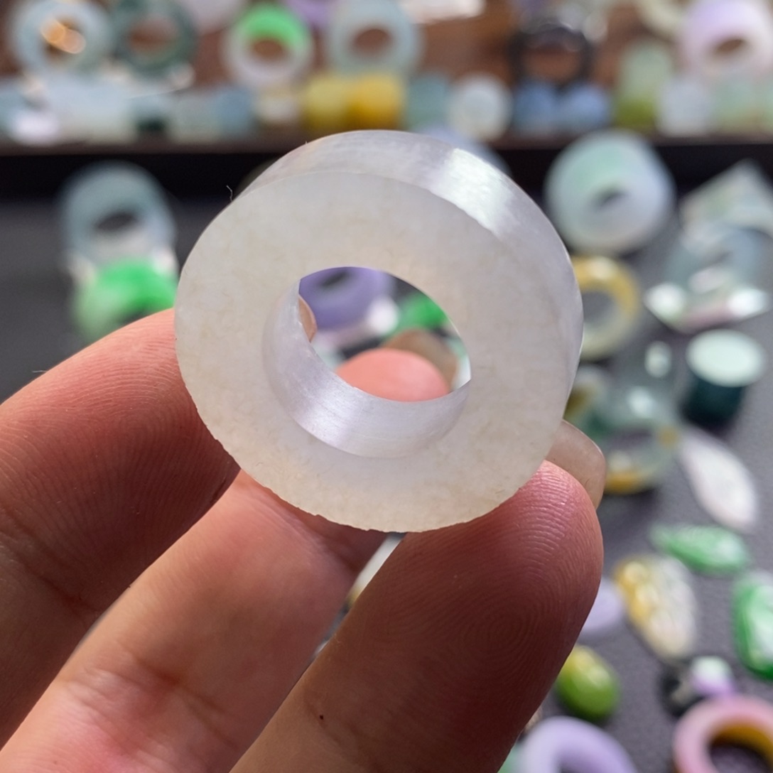 定制翡翠未镶嵌翡翠戒指9-24