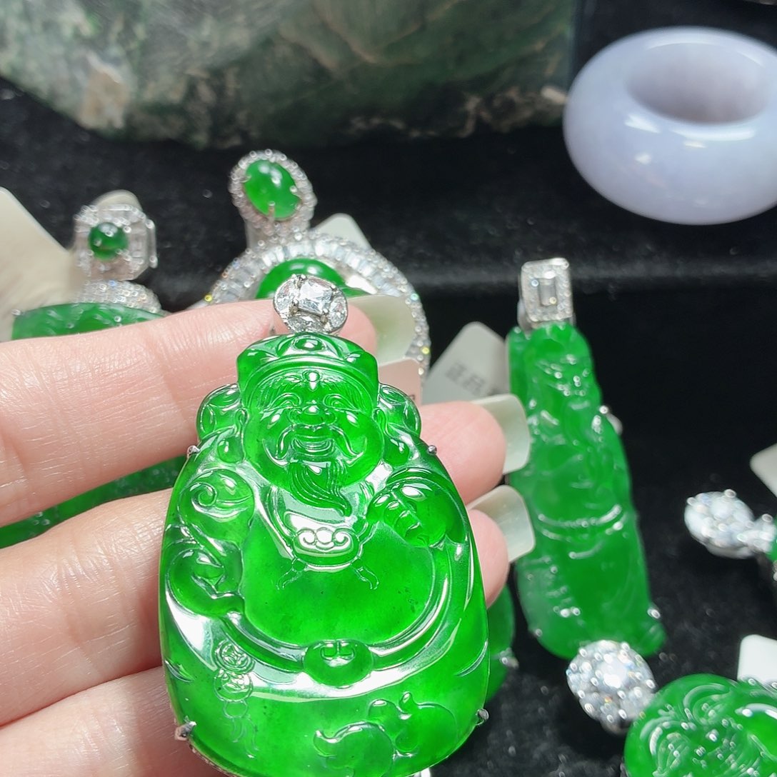 翡翠银S925镶嵌颈饰