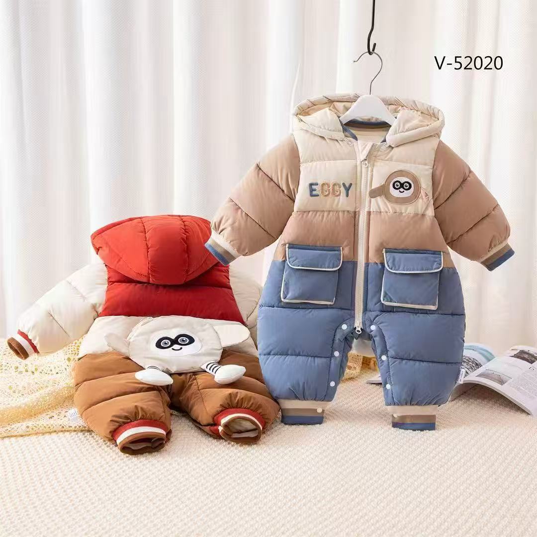 【蓝色王国】冬季爬服外套拉链卡通斜襟单排扣冬款秋冬