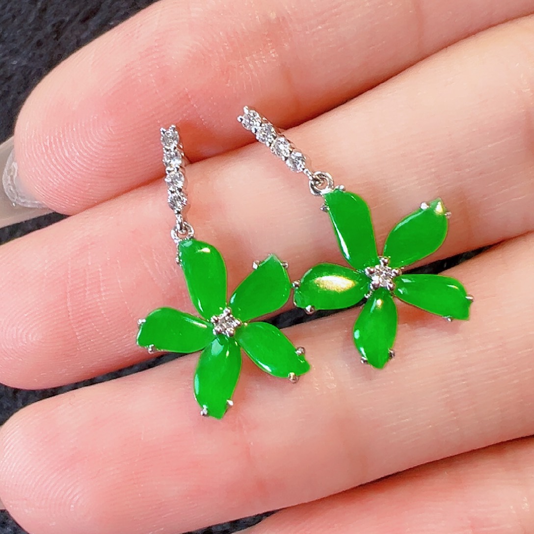 翡翠耳饰18K金镶嵌【福利款】签收后24小时鉴赏期