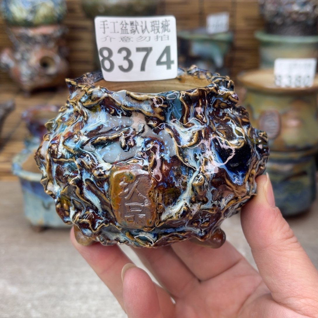 手工花盆默认瑕疵完美者勿拍